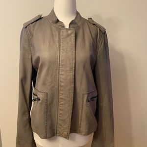 Banana Republic Leather Grey Women’s Jacket